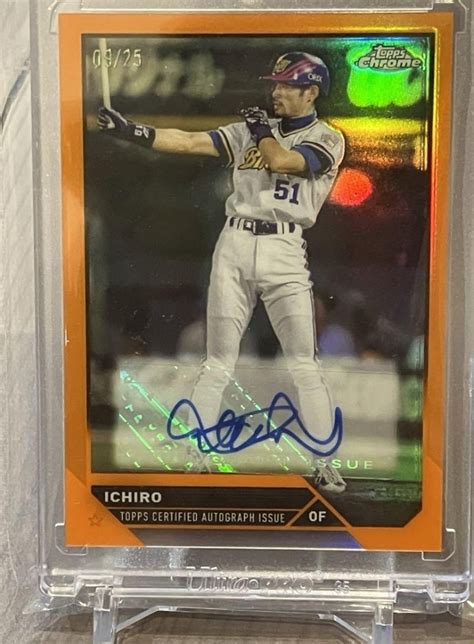 イチロー オリックス 25枚限定 直筆サインカード 2023 Topps Chrome NPB ichiro Orange Refractor