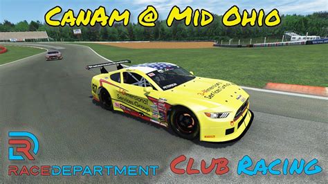 Trans Am Ta Mid Ohio Racedepartment Club Racing Rfactor Youtube