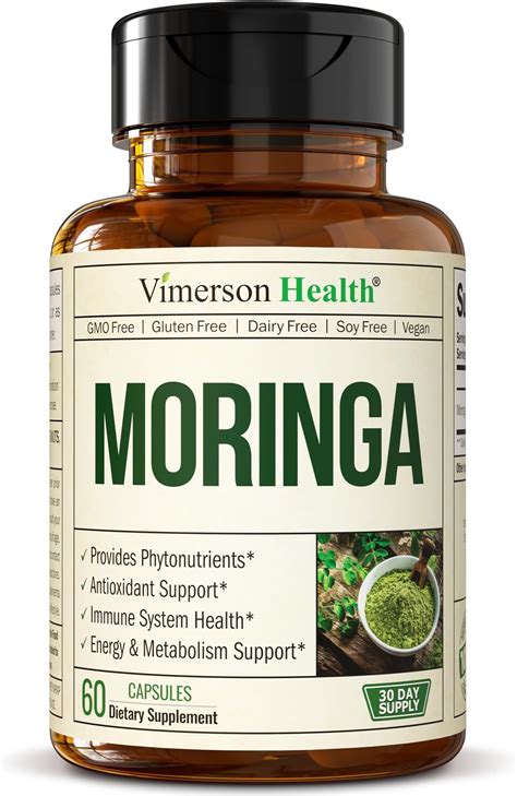 Moringa Capsules With 100 Pure Moringa Powder From Moringa Leaves For Energy