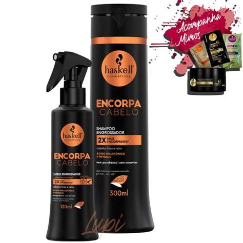 Kit Haskell Shampoo Encorpa Cabelo Ml Fluido Ml Kit De