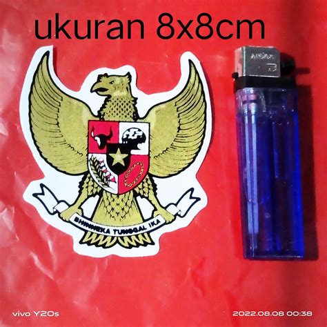 Stiker Garuda Pancasila Kecil Ukuran 6x10cm Lazada Indonesia