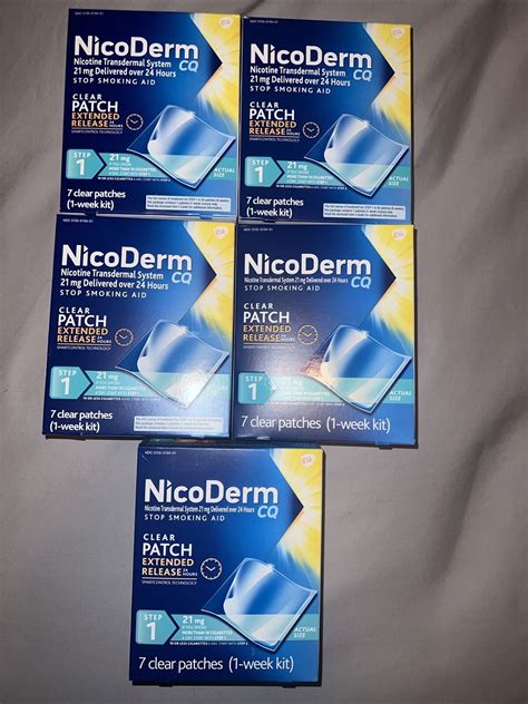 New Nicoderm Cq Nicotine Patches Week Kit Patches Mg Lot Of