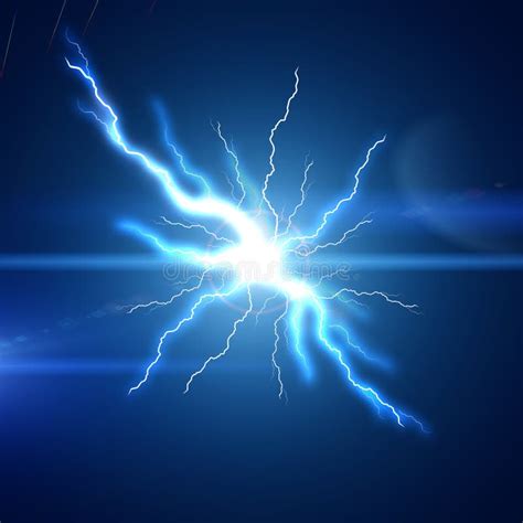 Bright Lightning Flash Stock Photo Image 62527534