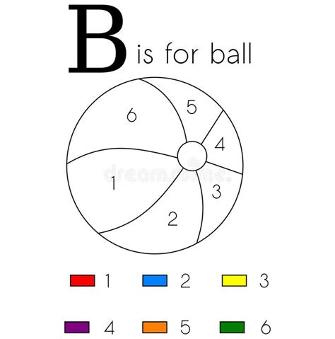 Ball. Vector Alphabet Letter B, Coloring Page Stock Image ...