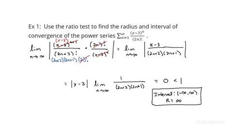 How To Find The Interval Of Convergence Of A Power Series Using The