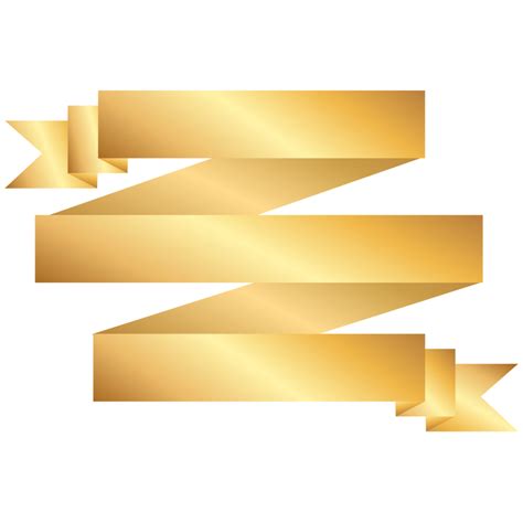 Gold Ribbon Banner 13442056 Png