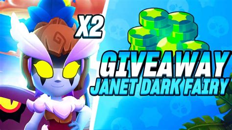 Live Brawl Stars fr GIVEAWAY 2 SKINS JANET DARK FAIRY À GAGNER