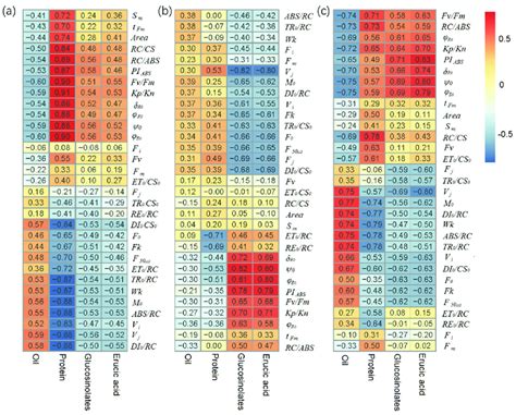 A Heat Map Of Correlations Between Jip Test Parameters And Seed