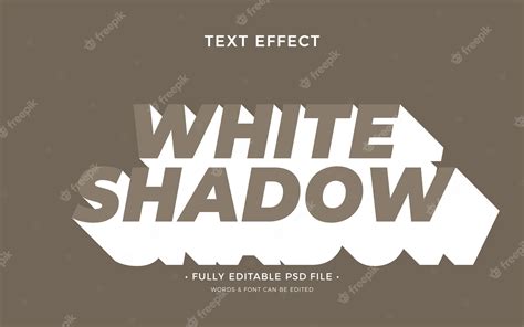 Premium PSD | White shadow text effect