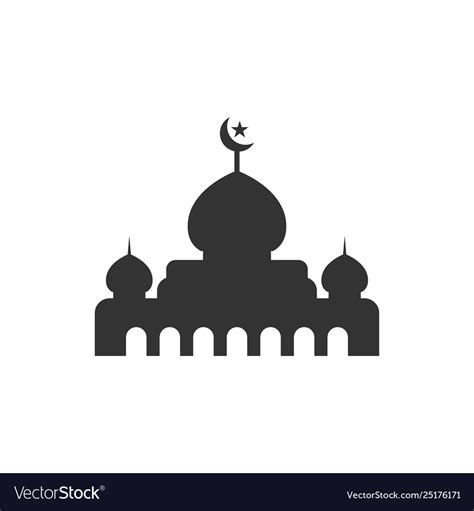 Mosque silhouette graphic design template Vector Image