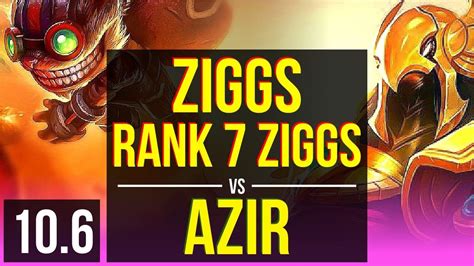 ZIGGS Vs AZIR MID Rank 7 Ziggs 1 2M Mastery Points 900 Games