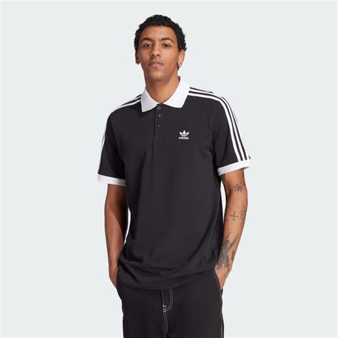 Adidas Men S Lifestyle Adicolor Classics 3 Stripes Polo Shirt Black