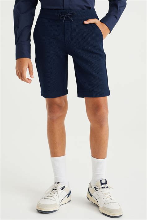 Jongens Slim Fit Short Met Structuur Wefashion