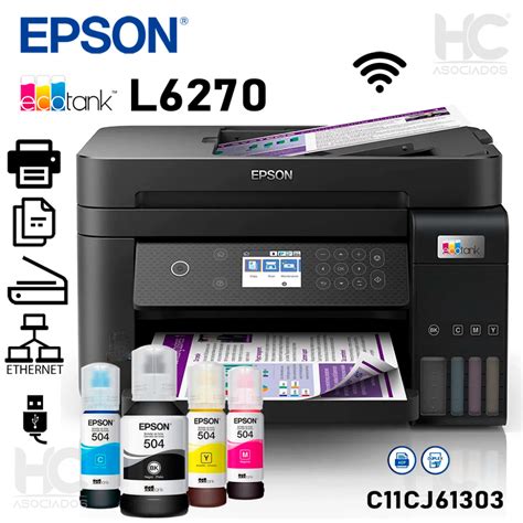 IMPRESORA EPSON MULTIFUNCIONAL L6270 ECOTANK C11CJ61303 IMPRIME