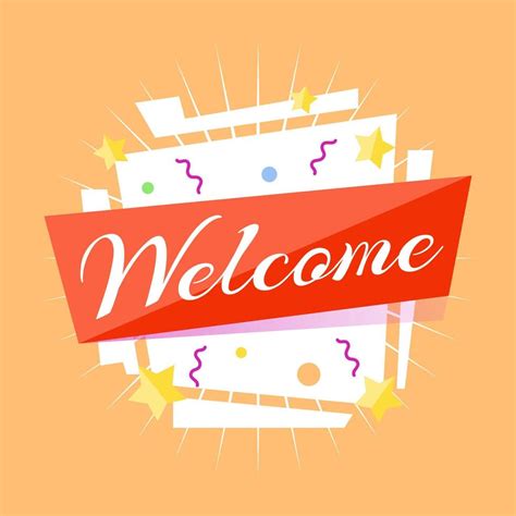 Colorful Welcome Composition Banner Template Flat Design Celebration