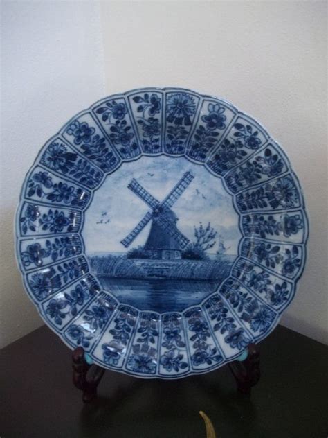 Makkum Tichelaar Delft Plate Delfts Blauw Schotel Molen Etsy