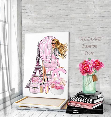 Fashion Wall Art Fashion Canvas Wall Art Fashion Print Girl Etsy