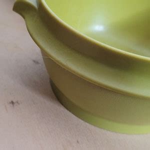 Vintage Tupperware Avocado Green Bowl Set Bowls Lids