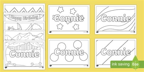 FREE Connie Name Simple Colouring Activity Sheet Twinkl