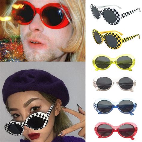 Retro Vintage Clout Sunglasses Goggles Unisex Rapper Oval Shades Grunge Glasses Beautyfine