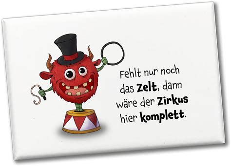 Amazon De Freches Monster In Rot Souvenir Souvenir Magnet Mit Lustigem