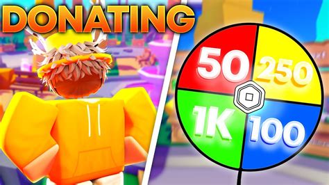 Pls Donate Live Robux Spin The Wheel Youtube