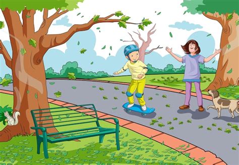 Page Images De Enfants Au Parc Dessin T L Chargement Gratuit Sur