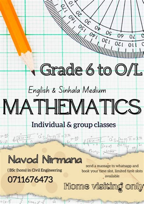 Mathematics Grade To O L English Sinhala Medium Mathematics O