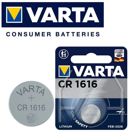 Varta CR1616 1pc 3v Lithium Button Cell Battery In Blister Pack Varta