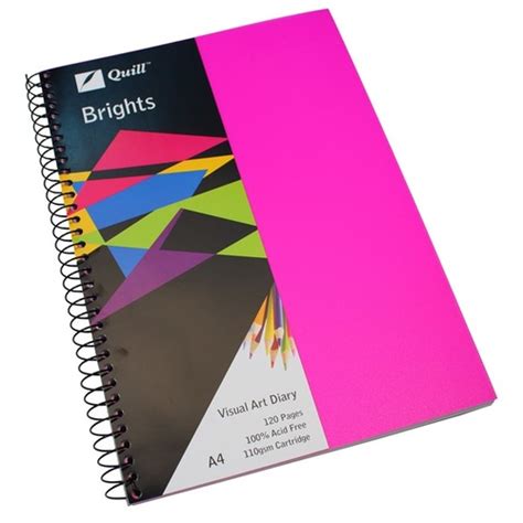 Visual Art Diary A4 Quill Brights Cerise Pink