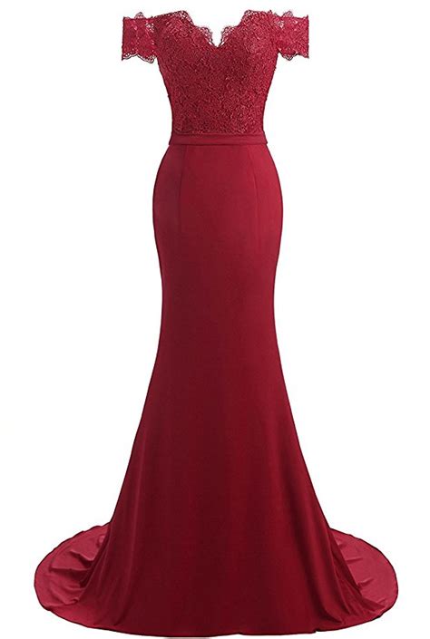 Womens V Neck Mermaid Evening Party Gowns Appliques Formal Prom