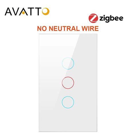 Avatto Tuya Eua Zigbee Interruptor De Parede Nenhum Fio Neutro