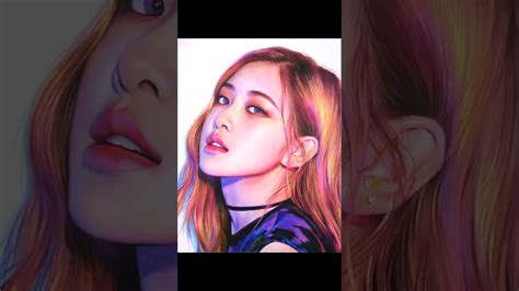 How To Draw Blackpink Rose Speed Drawing Shortsvideo Rose