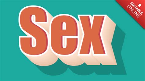 Sex Orange Retro 3d Text Effect Generator