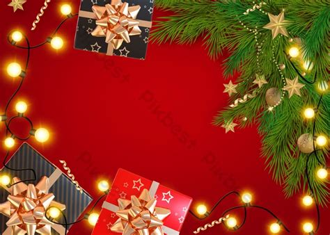 Pine Branches Christmas Event Lights Around | PSD Free Download - Pikbest