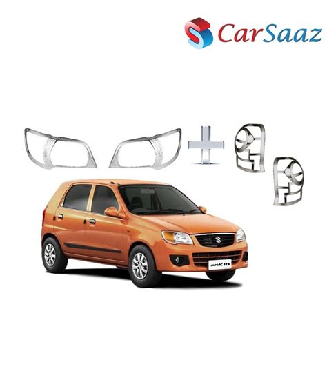 Buy Carsaaz Head Light Tail Light Molding Chrome Combo For Maruti