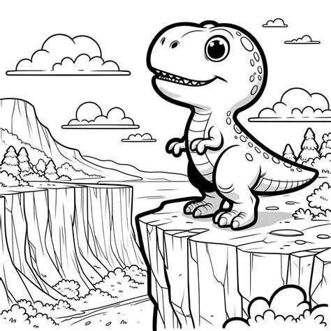 20 Cute T Rex Dinosaur Coloring Pages 20 T Rex Dino Packs Cool Dinosaur Coloring Pack