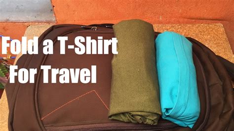 Fold A T Shirt For Travel Youtube