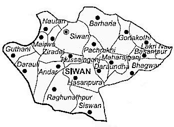 Siwan District | Siwan District Map