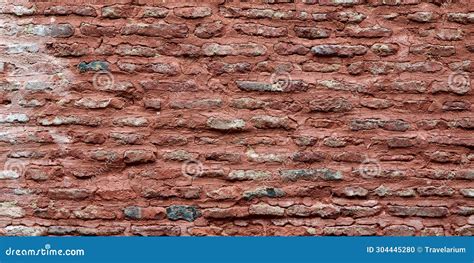 Ancient Red Brick Wall Of Old House Exterior Red Brick Texture On