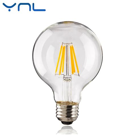 Ynl Antique Retro Vintage Led Edison Bulb E27 Led Filament Light G45 G80 G95 Ac220v 240v 2w 4w