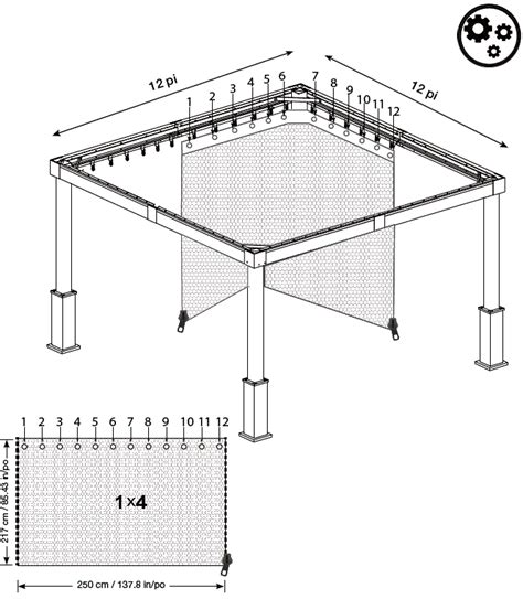 Sojag 500 9168921 Lena 12 Ft X 12 Ft Gazebo Instruction Manual