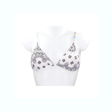 MC2 SAINT BARTH Top Bikini Stampa Bandana Bianco Janet03283b White Editorialist