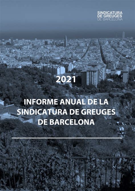 2021 Sindicatura De Greuges De Barcelona