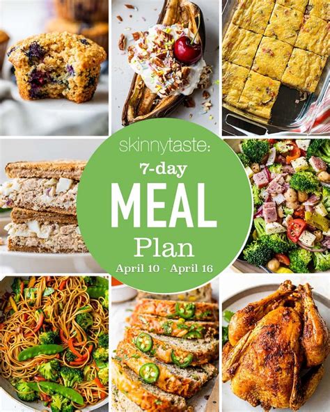 7 Day Healthy Meal Plan (April 10-16) | Meal planning, Healthy meal ...