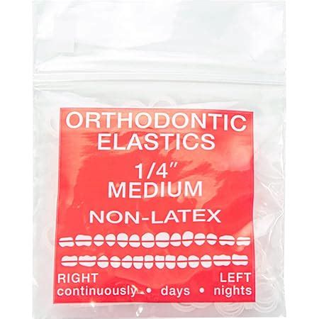 Amazon JMU Orthodontic Elastics 1 4 Medium 100 Pack Orthodontic