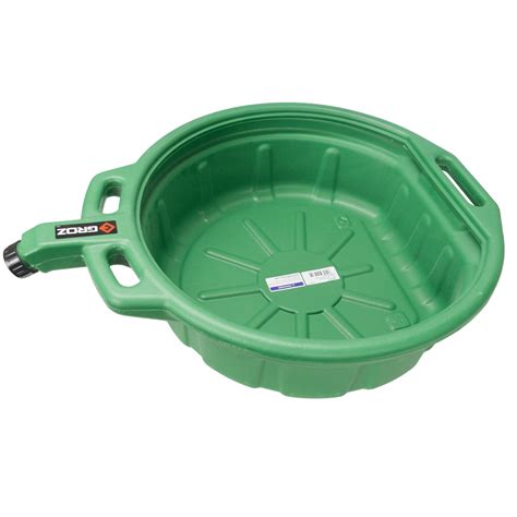 Portable Antifreeze Drain Pan With Spout Cap Capacity 16 L Groz Usa