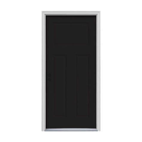 Jeld Wen In X In Panel Craftsman Black Painted Steel Prehung