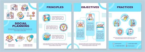 Social Planning Guideline Brochure Template Objective And Principles Leaflet Design With