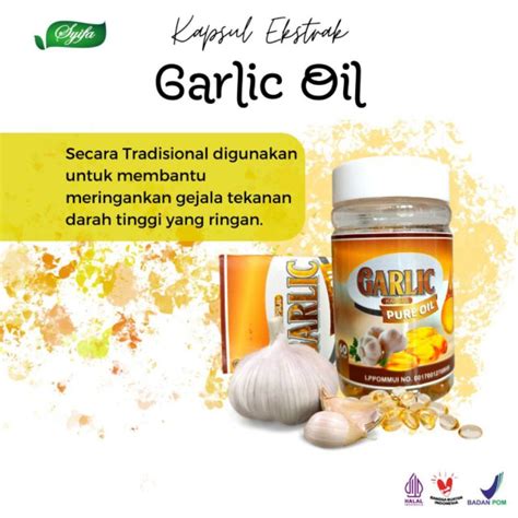 Jual Garlic Oil Ekstrak Bawang Putih Garlic Pure Oil Syifa 60 Kapsul